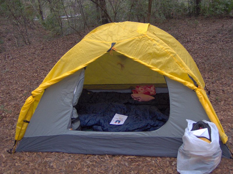 tent at Woods Ferry